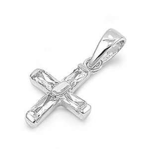 Sterling Silver & CZ Greek Cross Jewelry