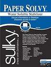 SULKY PAPER SOLVY EMBROIDERY STABILIZER 12 SHEETS