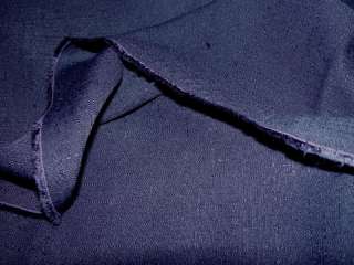 DARK BLUE WOVEN SUITING FABRIC MED WT TEXTURED WEAVE 1 & 2/3 YDS 64W 