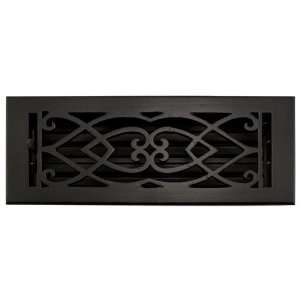  Cast Iron Wall Register with Louvers   4 x 12 (5 1/2 x 