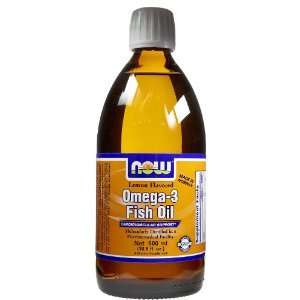  NOW Foods Omega 3 Fish Oil (Liquid), Lemon Health 