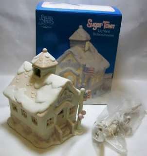 Offering an Enesco Precious Moments Sugar Town Lighted Schoolhouse six 