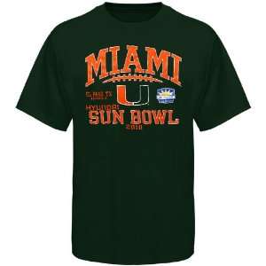  Miami Hurricanes Green 2010 Sun Bowl Bound Laces Out T 