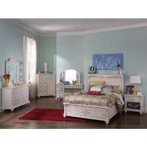  Summerhill Panel Bed Footboard in Antique White   Full 