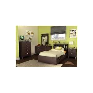  Cakao 39 Bookcase Headboard Bed Set by South Shore