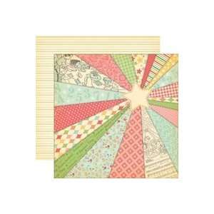 October Afternoon Cakewalk Double sided Paper 12x12 sugar Stix 25Pk