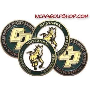  (4) Cal Poly Mustangs Golf Ball Markers