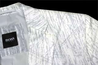 NEW $1195 HUGO BOSS White Blazer Sport Coat Tailored Suit Jacket Veste 