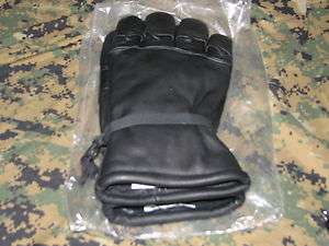 intermediate cold weather gloves leather black size XXL genuine 