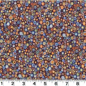  45 Wide Cascade Abstract Circles Midnight Fabric By The 