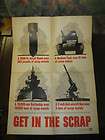 1942 Original WWII War poster promotes METAL SCRAP FOR BOMBS Get in 