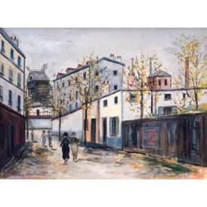     24 x 18 inches   A Street in a Suburb of Paris 1