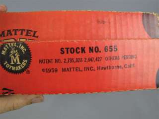 Vintage 1959 Mattel STRUM FUN GETAR Toy Original Box  