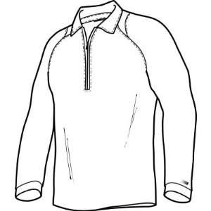   Woods Dri Fit Zip Tech Long Sleeve Polo Shirt   White   206660 100