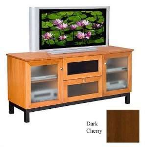  62 Arts and Crafts Style TV Stand in Dark Cherry 