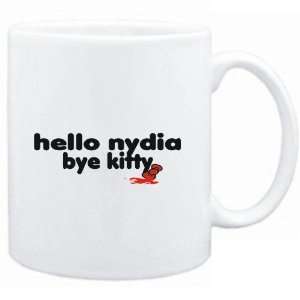  Mug White  Hello Nydia bye kitty  Female Names Sports 