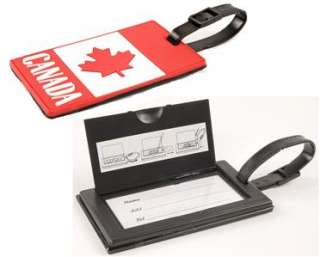 Delue Canadian Flag Luggage Tags suit cases back pack  