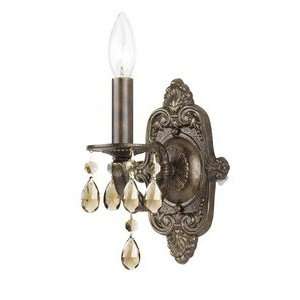Crystorama 5021 VB GT MWP, Sutton Candle Crystal Wall Sconce Lighting 