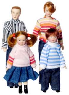 dollhouse miniature MODERN FAMILY PEOPLE DOLL RED HEAD  