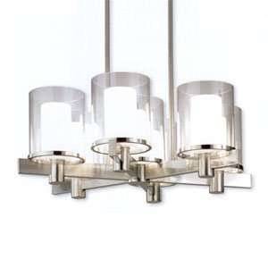  Glass Bar 7 Light Chandelier by Sonneman