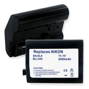   1v 2000 mAh Black Digital Camera Battery for Nikon D2X