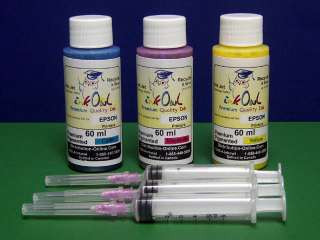Premium Pigmented Ink Cartridge Refill Color Kit for EPSON Printers