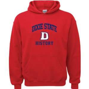  Dixie State Red Storm Red Youth History Arch Hooded 