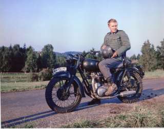THE GREAT ESCAPE STEVE MCQUEEN ON MOTORCYCLE  