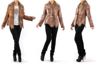 Faux Fur Leather like Women Winter Jacket Coat M DHL Speedy Free 