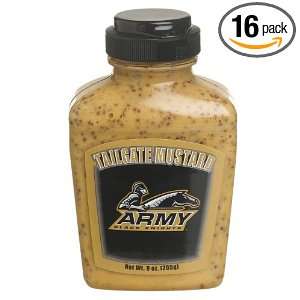 Tailgate Mustard Army, 9 Ounce Jars (Pack of 16)  Grocery 