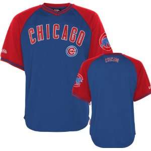  Chicago Cubs Royal/Red Stitches V Neck Jersey