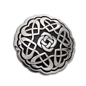  Sterling Silver Rosy Heart Celtic Pendant. Made in USA 