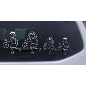 Basketball Stick Family Stick Family Car Window Wall Laptop Decal 