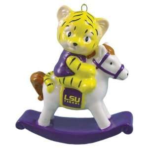  NCAA Baby Rocking Horse Ornament   LSU Tigers Case Pack 6 