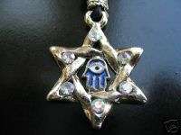 Magen Star of David hamsa necklace against evil eye  