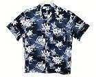Men KENNINGTON Hawaiian Aloha Shirt PALM TREES Poly XL