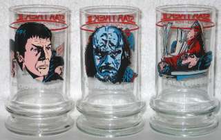 Star Trek Search For Spock Movie Taco Bell 3 Glass Set  