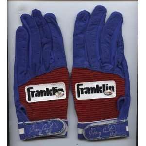  Gary Carter Franklin Game Issued Batting Glove Auto (2 
