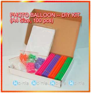 personalized Photo Balloons DIY kit (100 sets) 18cm A4  