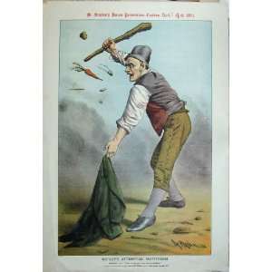   1890 MorleyS Martyrdom Flying Vegetables Coat Cartoon