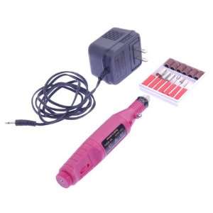   Pink Electric Nail Art Drill With Variable Speed Rotary Detail Carver