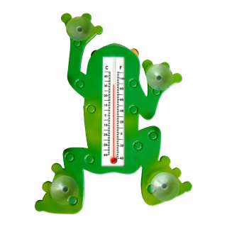 Indoor Outdoor Frog Designed Window Thermometer 886511037618  