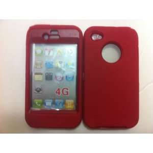  Body Armor for iphone 4 Defender Style Case(Red/Red) BY 