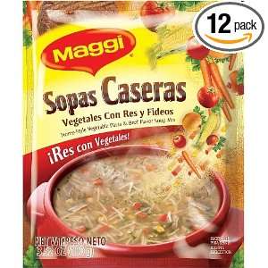 Maggi Sopas Caseras Beef, 3.52 Ounce (Pack of 12)  Grocery 
