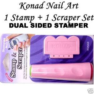 DUAL SIDED STAMPER + 1 SCRAPER Konad Stamping Nail  