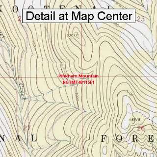  USGS Topographic Quadrangle Map   Pinkham Mountain 