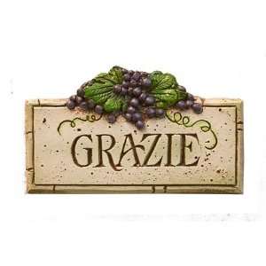  Grazie wall sign, Italian for thank you