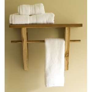  Teak Wood Bathroom Wall Shelf
