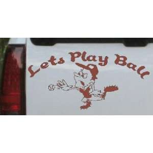 Lets Play Ball Baseball Pitcher Sports Car Window Wall Laptop Decal 