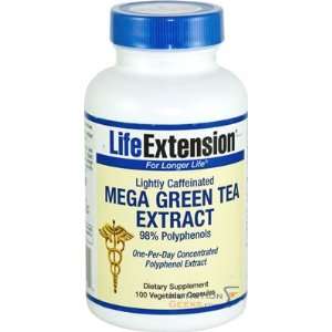   Extension Mega Green Tea Extract, Lightly Caffeinated, 100 Veggie Cap